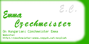 emma czechmeister business card